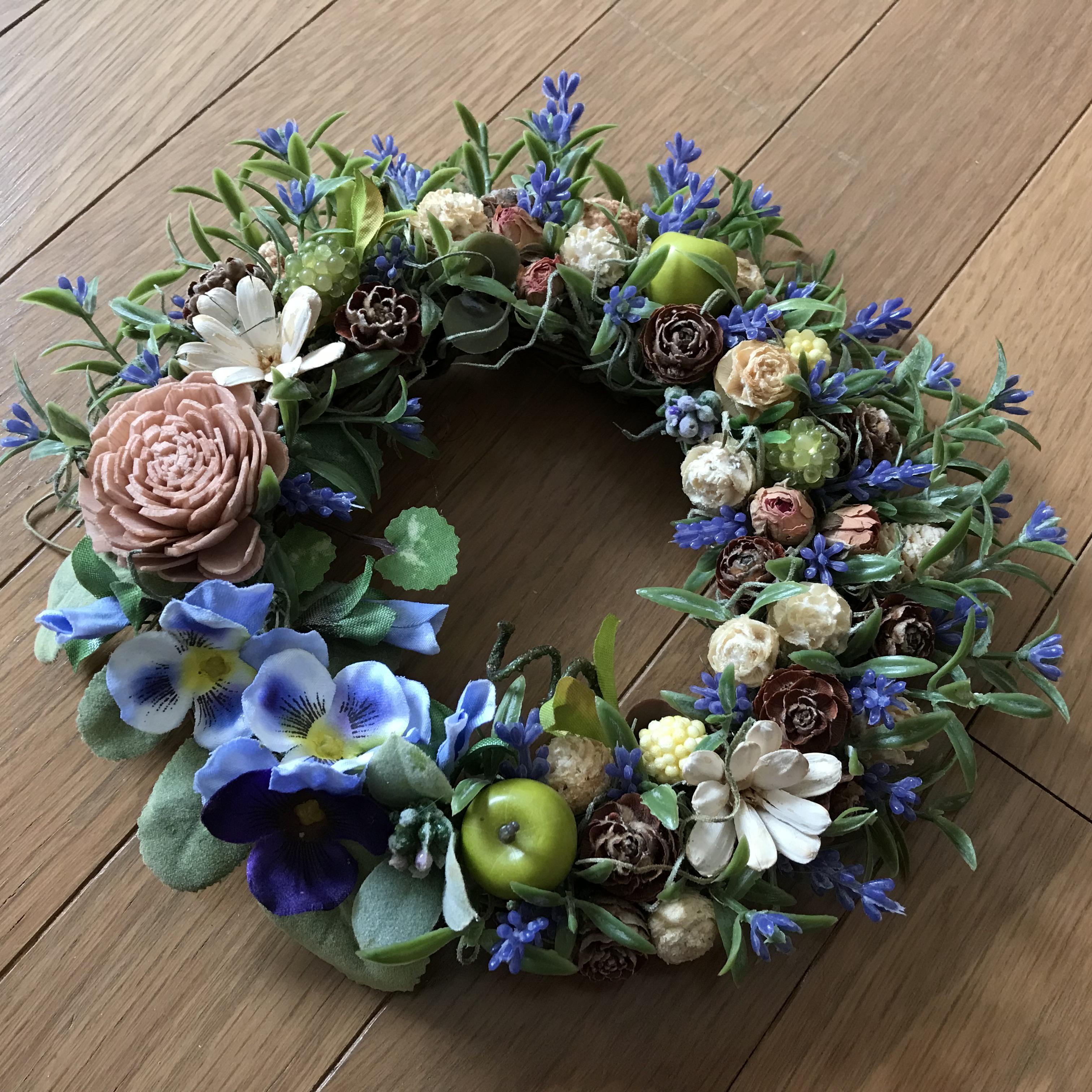 完売品》ブルーローズのフラワーリース(アンティーク調) 【公式通販】