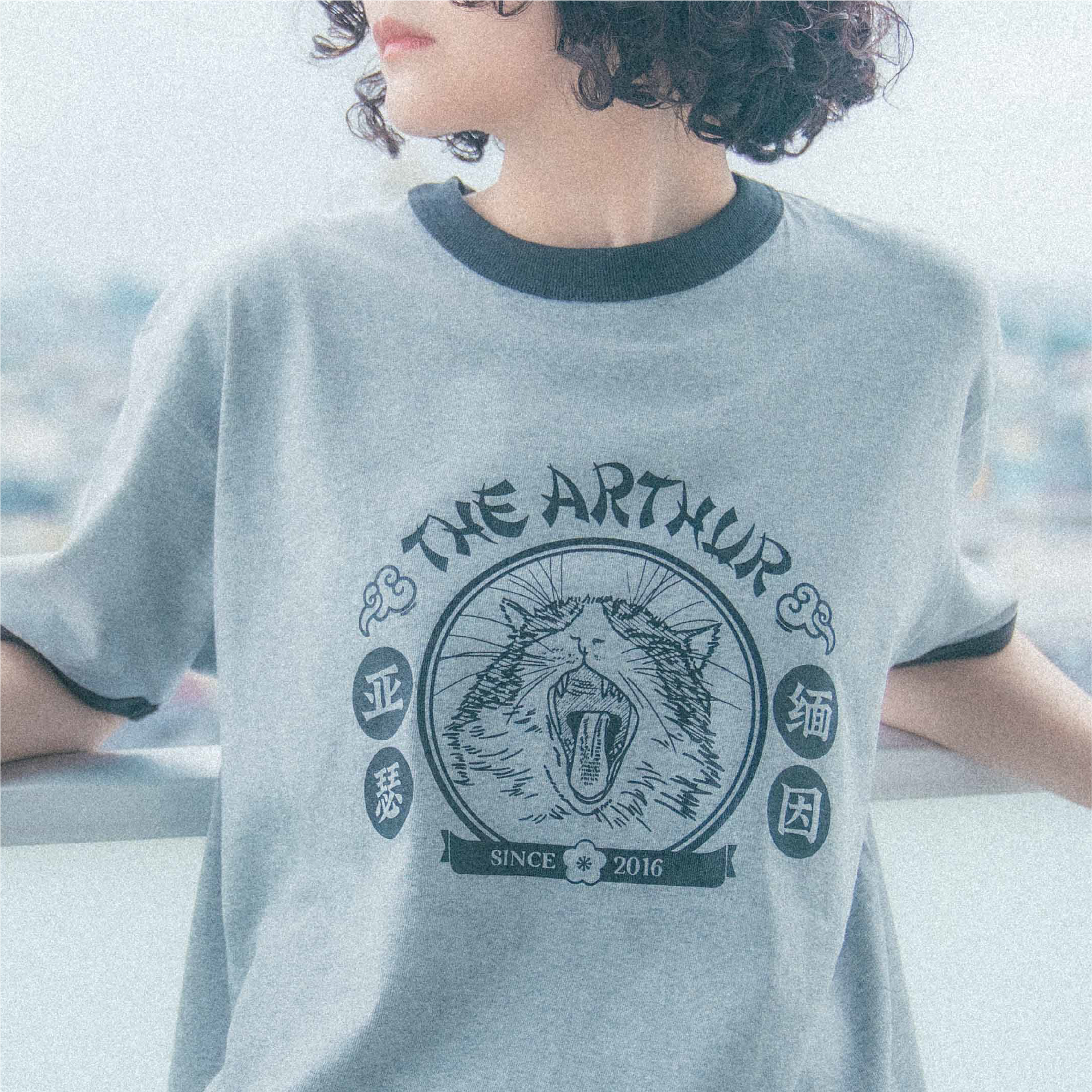 TANG TANG GASATARCADIA 猫プリントロングスリーブTシャツ TANG TANG GASATARCADIA 猫プリントロングスリーブTシャツ
