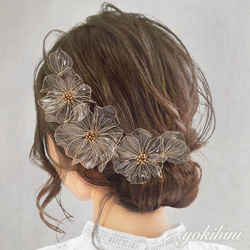 アンティークウエデング　フラワーヘッドパーツ ウェディング ヘッドドレス ♡ ブライダル 結婚式 前撮り プリザーブド