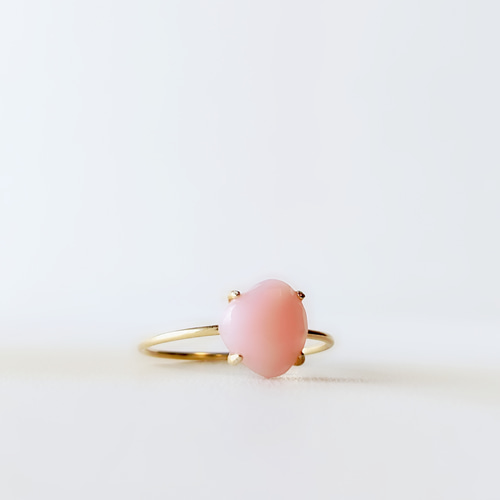 ピンクオパール リング 天然石 リング 天然石 指輪 フリーサイズリング