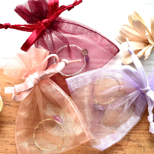 アクアマリン、フラワーモチーフ /リング/ゴールド シルバー ピンク