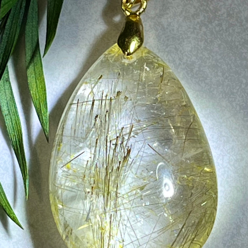 ゴールデン✨ルチルクォーツペンダントトップ