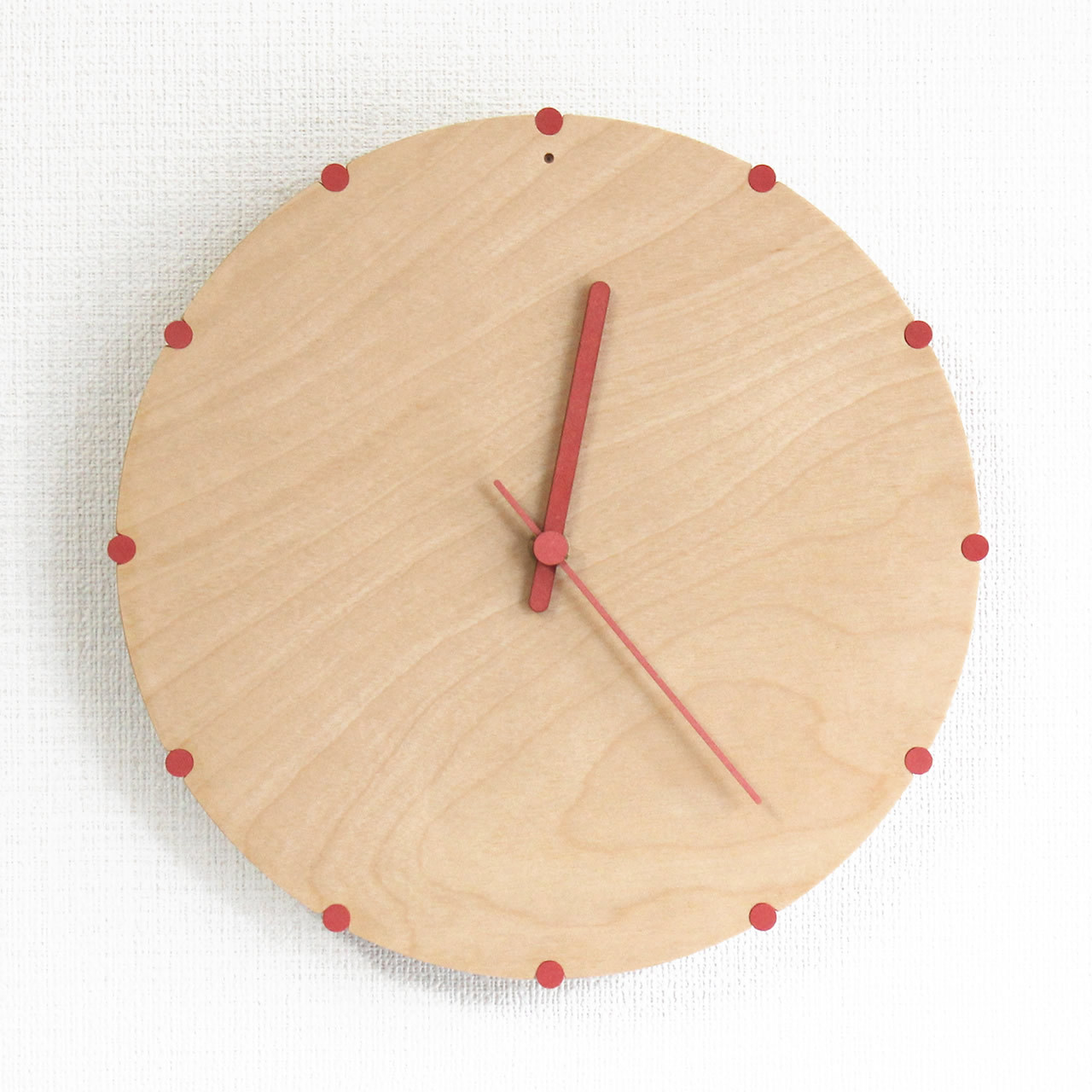 掛け時計 金平糖-shirakaba-r 楽しい カラフル デザイン おしゃれ 木製