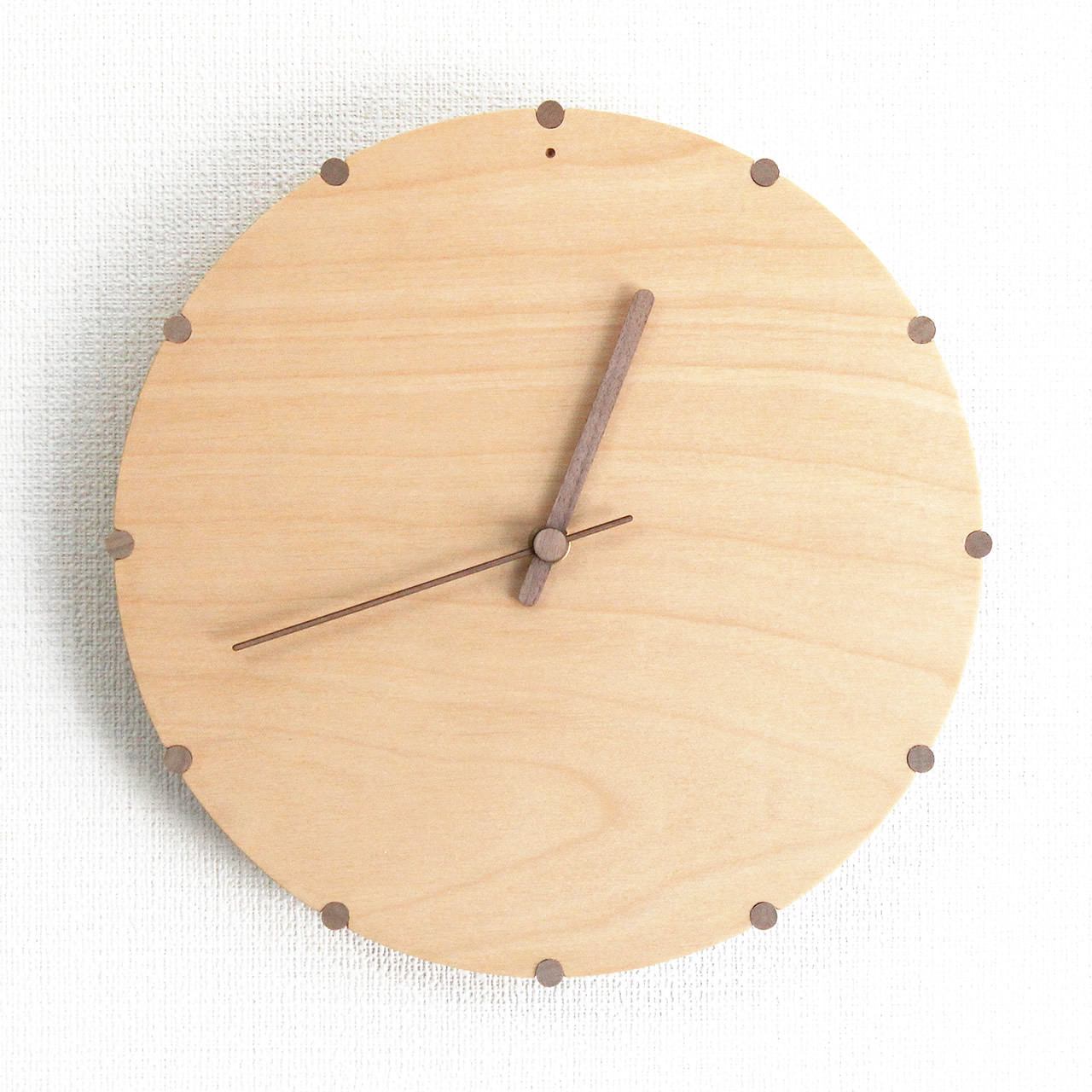 掛け時計 金平糖-shirakaba-w 楽しい カラフル デザイン おしゃれ 木製