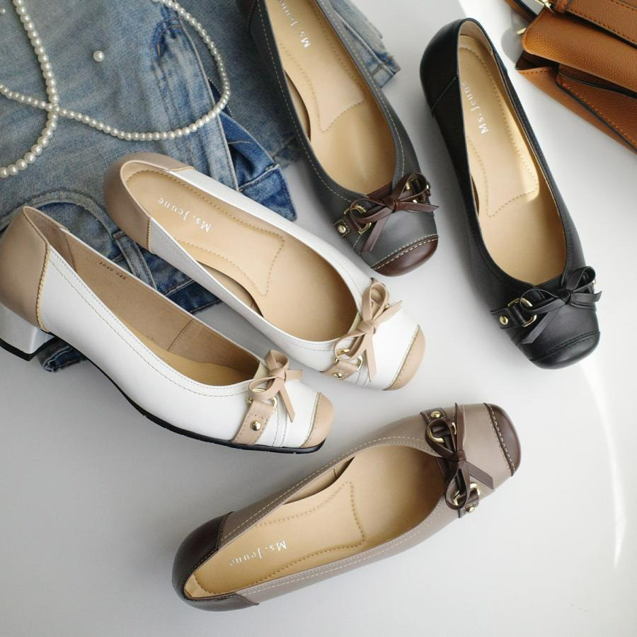 こだわりの詰まった日本製本革パンプス3.5cmミドルヒール / PO1040 10,164円