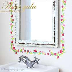 ウォールステッカー「消臭抗菌・バラの縁飾り」 DWS-471 6枚目の画像