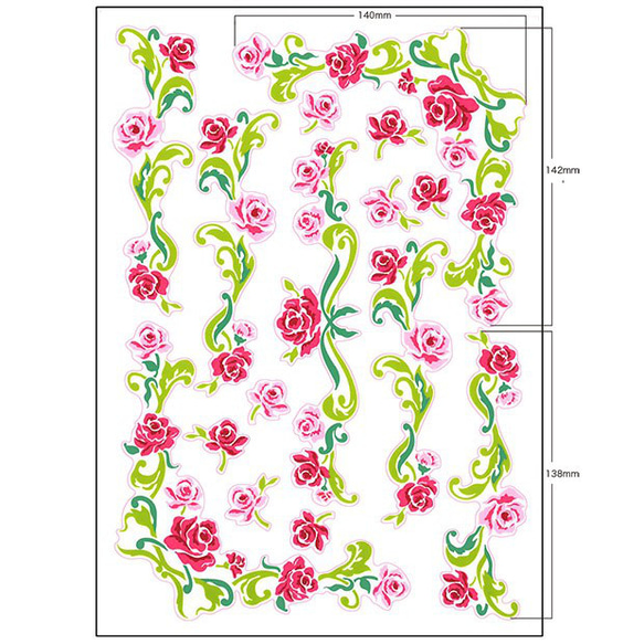 ウォールステッカー「消臭抗菌・バラの縁飾り」 DWS-471 9枚目の画像