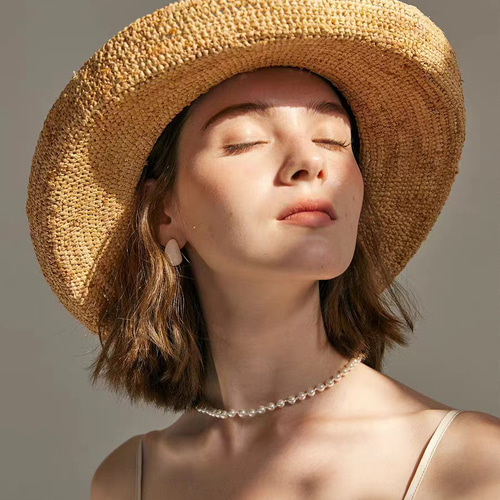【極美品】アシーナニューヨーク ローズマリー ラフィアハット 麦わら帽子 夏上品 極美品】アシーナニューヨーク ローズマリー ラフィアハット