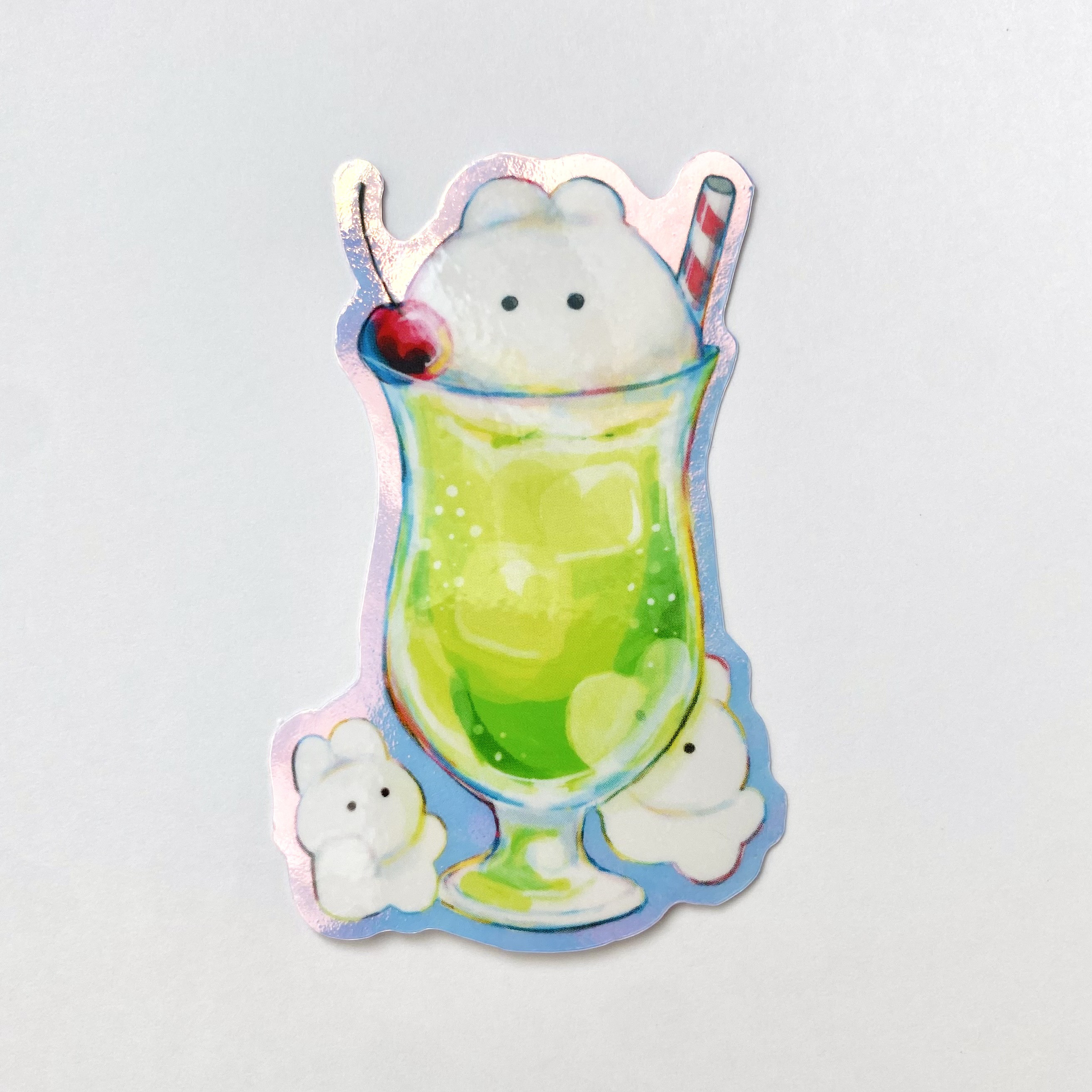 うさちゃんシュー　シール うさちゃんメロンソーダのステッカー シール・ステッカー