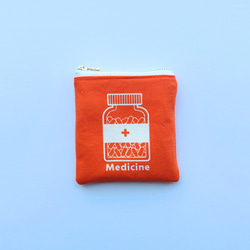 小さなおくすりポーチ（オレンジ） 2枚目の画像