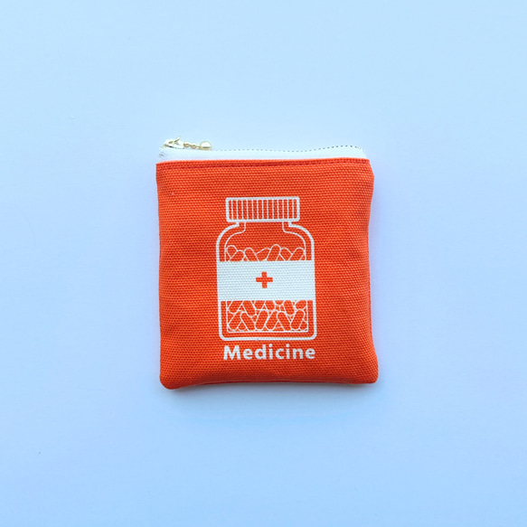 小さなおくすりポーチ（オレンジ） 2枚目の画像