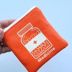 小さなおくすりポーチ（オレンジ） 7枚目の画像