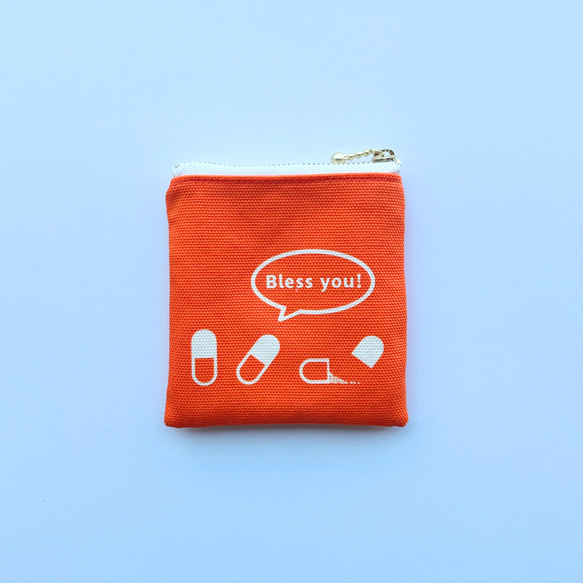 小さなおくすりポーチ（オレンジ） 3枚目の画像