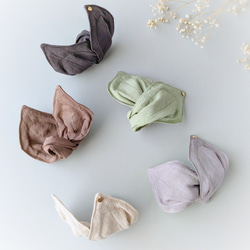 洗いこまれたベルギーリネン♡大人のためのデフトバン小さめ〜全5色〜　春　夏　 4枚目の画像