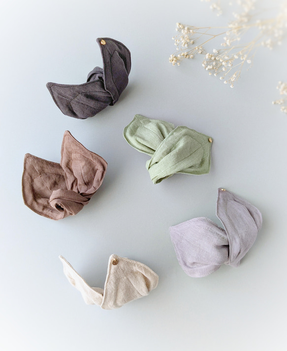 洗いこまれたベルギーリネン♡大人のためのデフトバン小さめ〜全5色〜　春　夏　 4枚目の画像