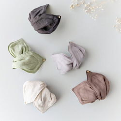 洗いこまれたベルギーリネン♡大人のためのデフトバン小さめ〜全5色〜　春　夏　 3枚目の画像