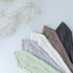 洗いこまれたベルギーリネン♡大人のためのデフトバン小さめ〜全5色〜　春　夏　 2枚目の画像