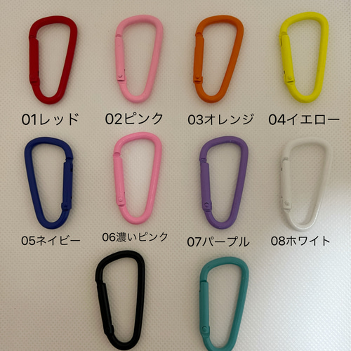 カラフル カラビナ 1個 全10色 キーホルダー バッグチャーム