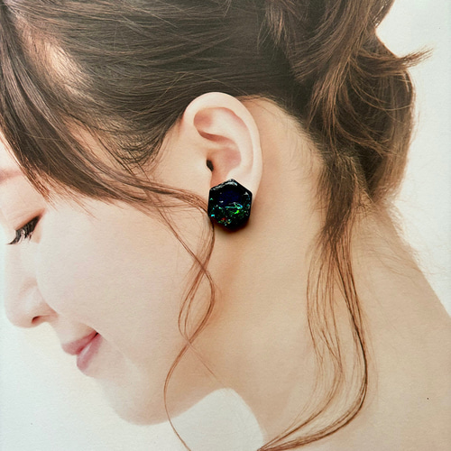 プレゼントにも最適◎夜空に星を散りばめたような美濃焼六角タイルの  