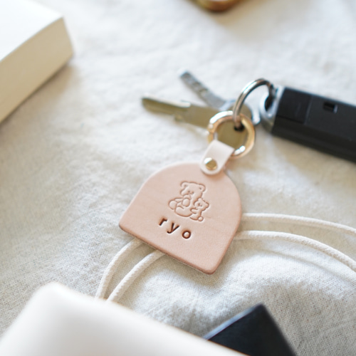 choccori keychain】レザーキーホルダー 名入れ ネームキーホルダー