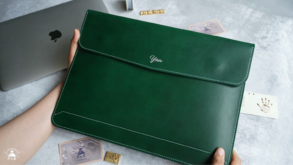 本革のノートパソコンケース タブレット iPad レザーケース 名入れ