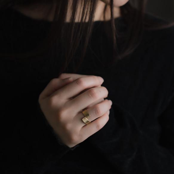 真鍮製 エンブレイスリング｜6mm 自分で磨ける無垢アクセサリー 5~36号