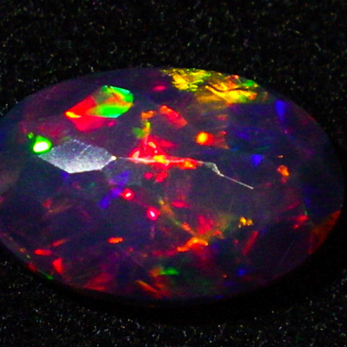☆ブラックオパール☆1.85ct/12.0mm☆オーバルファセットカット