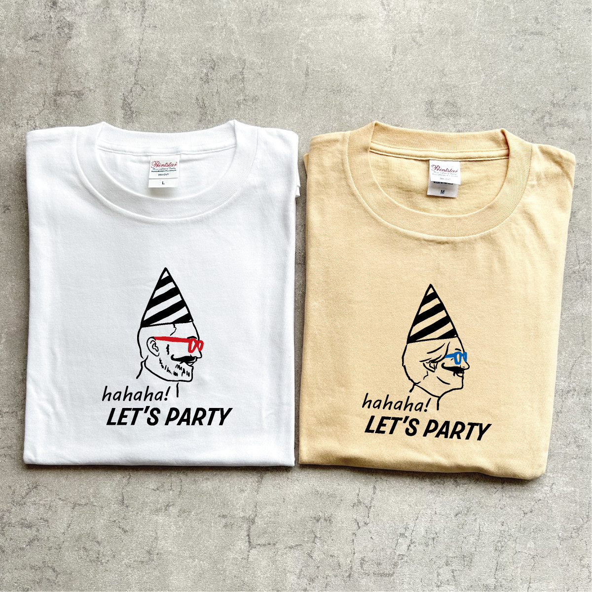 【文字オーダーOK!】敬老の日２枚セット パーティー Tシャツ おじいさん・おばあさん柄 ファミリーデザイン