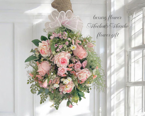光触媒 スワッグ アーティフィシャルフラワー 造化 玄関 飾り 薔薇