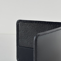 マネークリップウォレット | イタリアンオイルレザー/本革/真鍮/黒