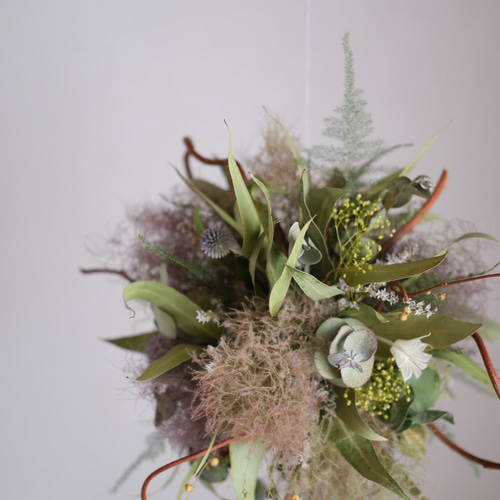 スモークツリー　フライングリース　ボールリース　きみどり スモークツリーフライングリースボールリースきみどり