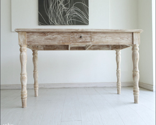 F様 サイズオーダーデスク 」 チーク無垢材 デスクReproWW 机 テーブル