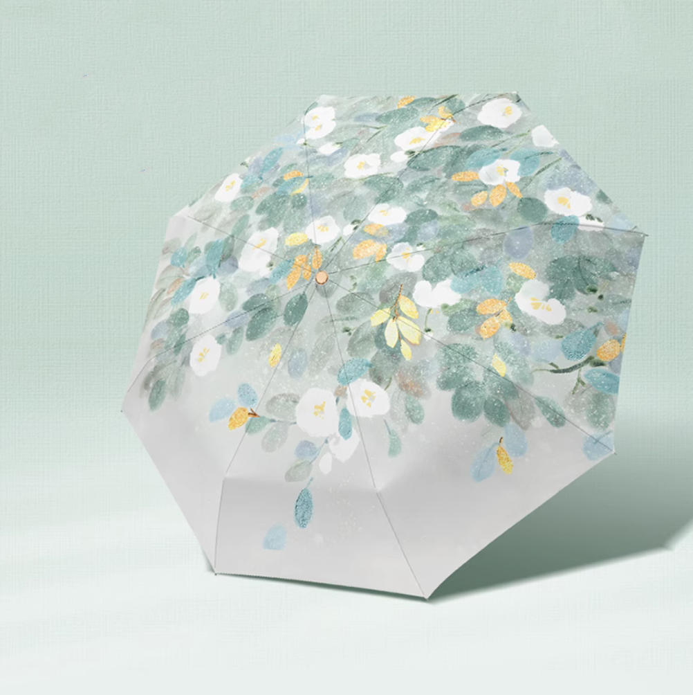 ☀晴雨兼用 ☂三つ折り ☂自動傘 ☂ 軽量傘 ☂花柄  日傘 雨傘