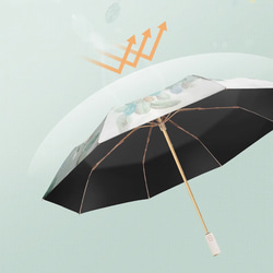 ☀晴雨兼用 ☂三つ折り ☂自動傘 ☂ 軽量傘 ☂花柄  日傘 雨傘 5枚目の画像