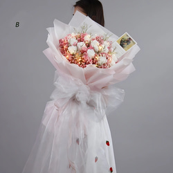 母の日豪華33本/18本薔薇花束ソープフラワー誕生日結婚祝い卒業式 プレゼントギフトシャレバラひまわり造花 8枚目の画像