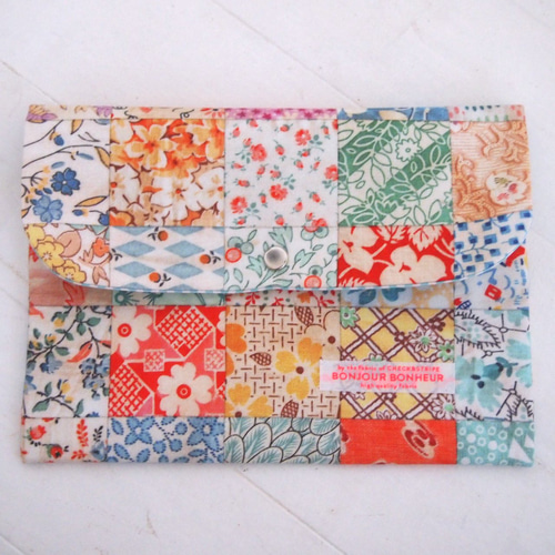 moda アンティーク/ヴィンテージパッチワークプリントJ 母子手帳 moda アンティーク/ヴィンテージパッチワークプリントJ 母子手帳