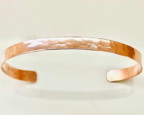 The letters バングル バングル「copper」width0.5 hammer バングル・リストバンド