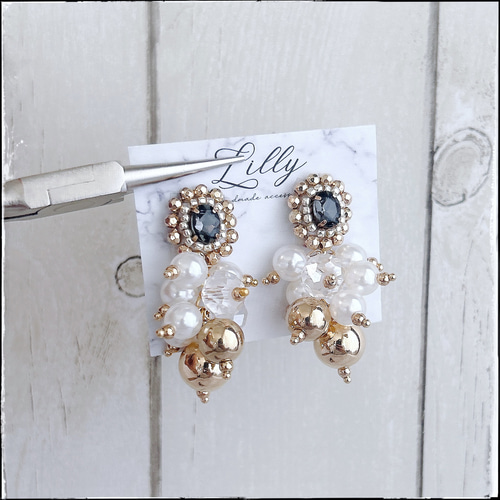 ◆1192 ◆ロングピアス アクセサリー ゴールド 大ぶり パール ハンドメイド 楽天市場】ピアス パール 大ぶり レディース パール パール