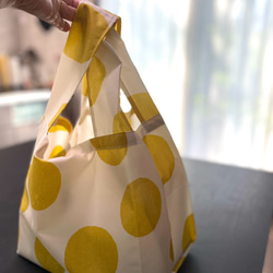 【受注製作】ミニエコバッグ★コンビニサイズ★コンパクトにたためる★ナイロン撥水加工★選べる2色★プレゼント 2枚目の画像