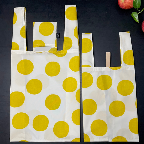 【受注製作】ミニエコバッグ★コンビニサイズ★コンパクトにたためる★ナイロン撥水加工★選べる2色★プレゼント 11枚目の画像