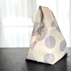 【受注製作】ミニエコバッグ★コンビニサイズ★コンパクトにたためる★ナイロン撥水加工★選べる2色★プレゼント 3枚目の画像