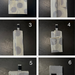 【受注製作】ミニエコバッグ★コンビニサイズ★コンパクトにたためる★ナイロン撥水加工★選べる2色★プレゼント 7枚目の画像