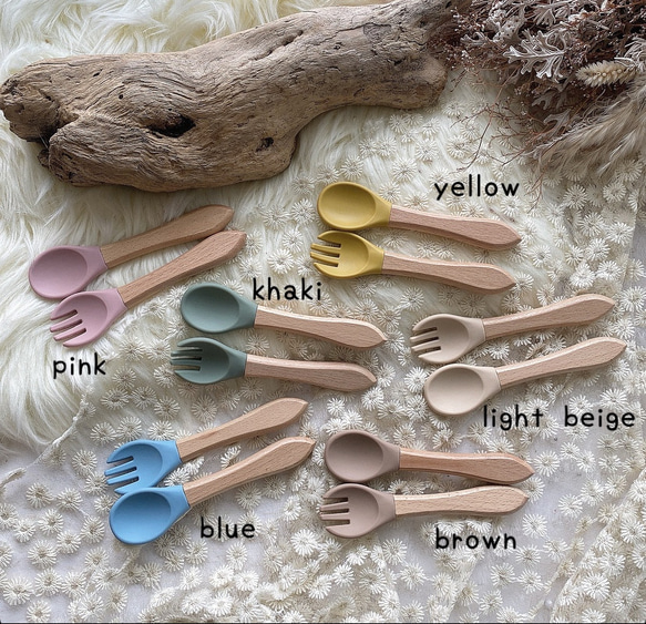 シリコンスプーン/フォーク/2点セット/カラトリーセット 食器・家具