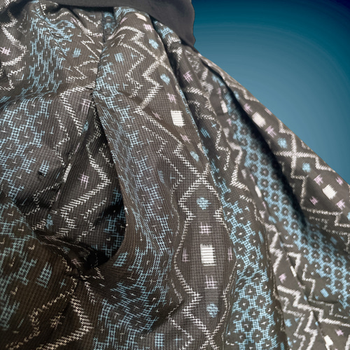 大島紬 着物 パッチワークワンピース L～2L 着物リメイク 結婚式 演奏