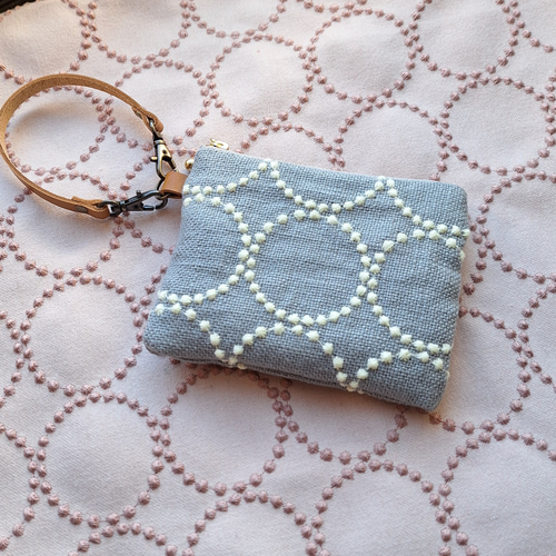 ハンドメイド サコッシュ(丸底中)ミナペルホネン タンバリン