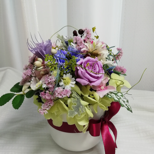 クリーマ限定 #プリザーブドフラワーアレンジ #プリザバラのアレンジ 