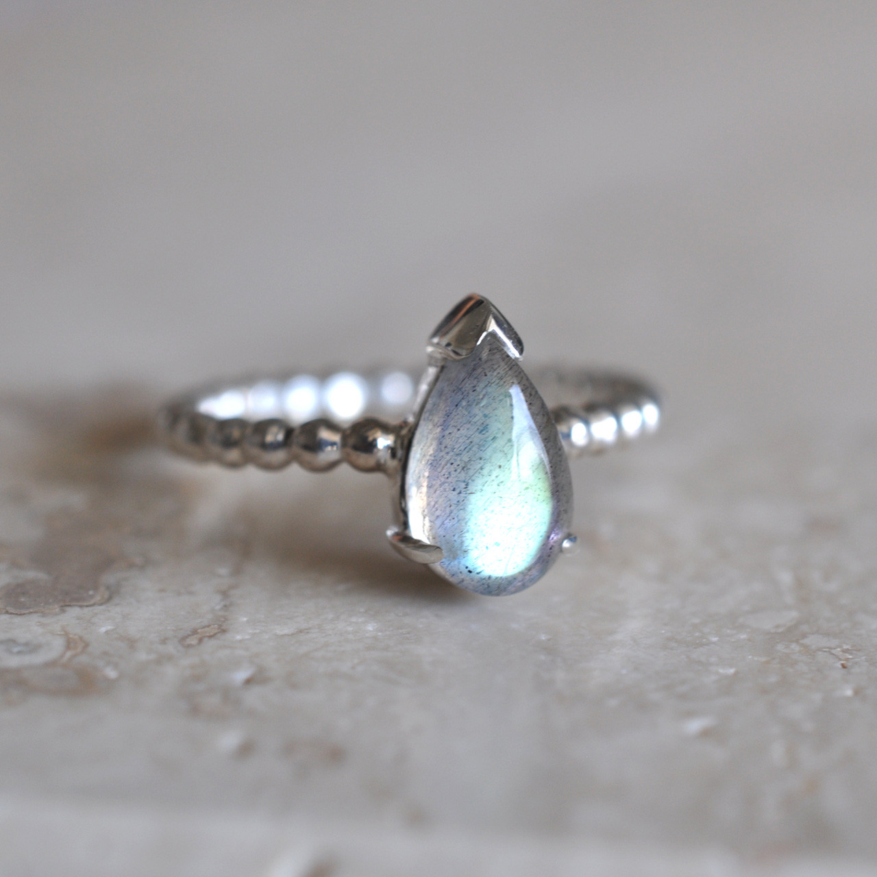 Labradorite Bezel Setting ring  ラブラドライトリング