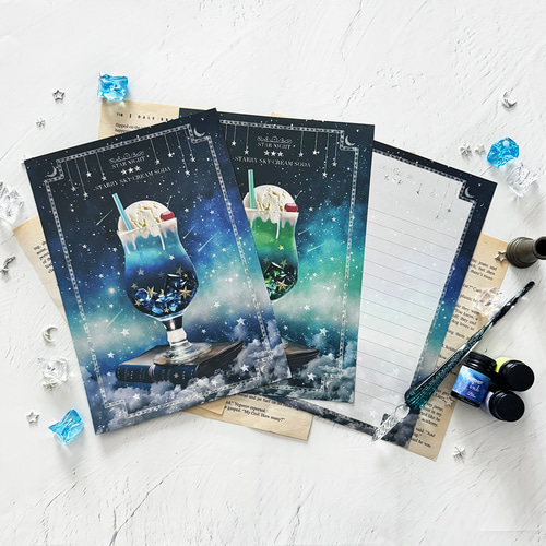 レア‼️クリームソーダーポスター3枚 全3色】架空の星空喫茶 