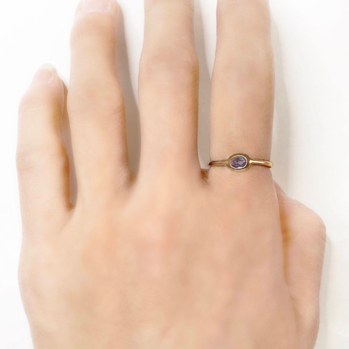 1550 オススメ‼️K18 パープルスピネルリング