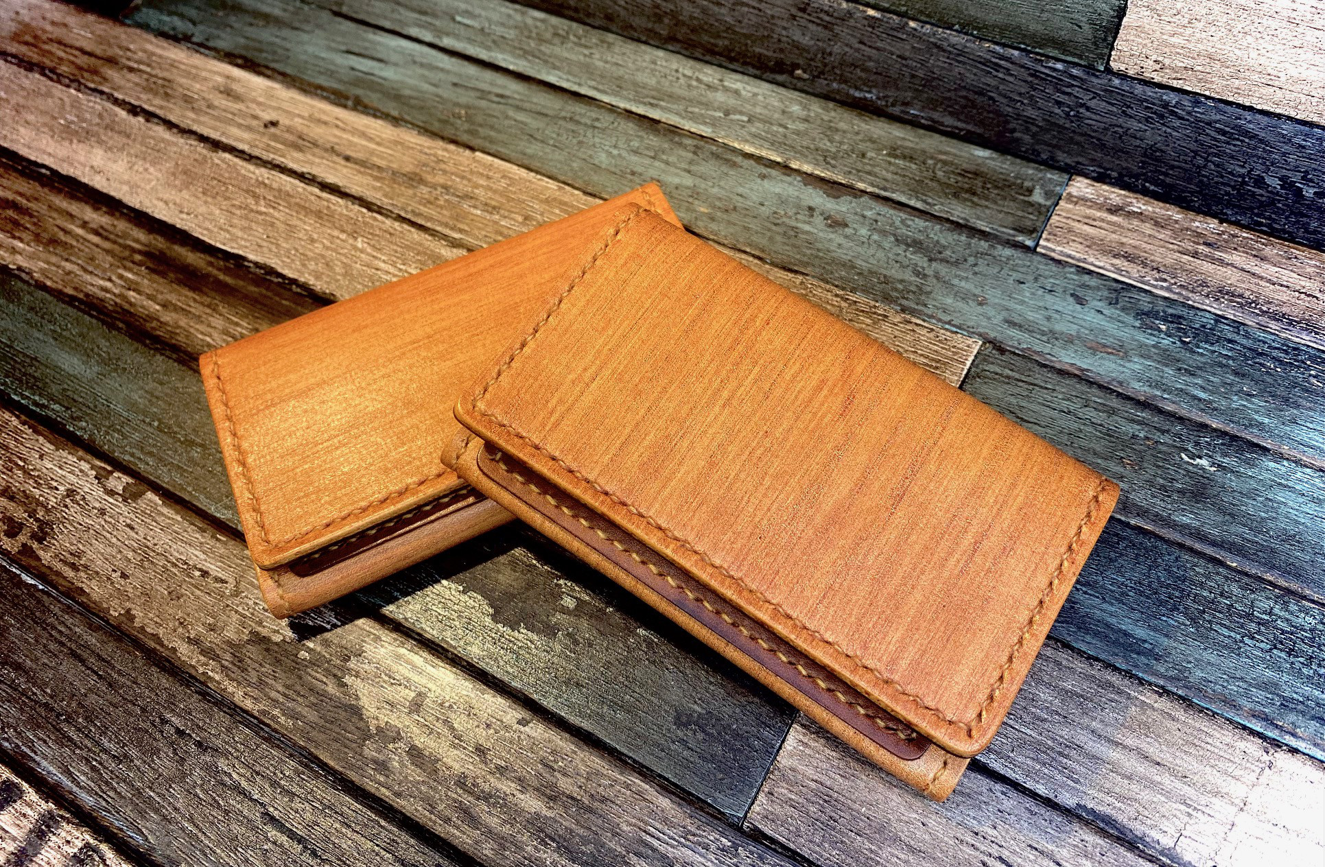 名刺入れ　柿渋染め　【焦げ茶】